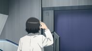 Staff member notices a footprint in episode 5 of Heavenly Delusion (Image via Production I.G)